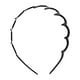 thumbnail image 4 of Diadema de plástico con ondas para mujer, peine para el pelo, pinza para los dientes, 11 cm Negro, 4 of 7