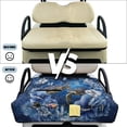 thumbnail image 6 of Yuyamidu Sea Turlte Golf Cart Seat Cover Soft Golf Cart Seat Blanket with 4 Pockets Boho Hibsicus Golf Cart Seat Towel for Club Car Travel Sports Golf Cart Accessories Decor, Blue, 6 of 8