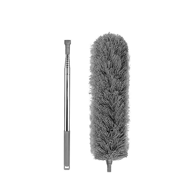 Cepillo para canalones Zulema poste extensible 17.7 pulgadas - 86.6 pulgadas Gris cepillo de polvo casero
