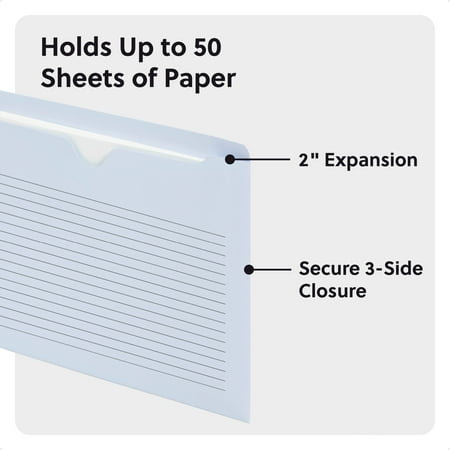 Smead File Jacket with Notes, Top Tab, Straight Tab Cut, Letter Size, Assorted Colors, 12 Count