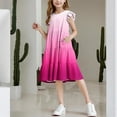 thumbnail image 6 of Vmvidoty Girls Summer Dresses Short Sleeve Ruffled Dress Hot Pink 11 Years, 6 of 8