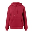 thumbnail image 4 of larppty Hoodies for Women, Fall Pullover Sweatshirt, Oversized Lightweight Sweatshirts (Red, XL), 4 of 6