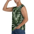 thumbnail image 3 of Bixox Men's Tropical Palm Leaves1 Printed Shirt Sleeveless Fitness Tank Top-X-Large, 3 of 7