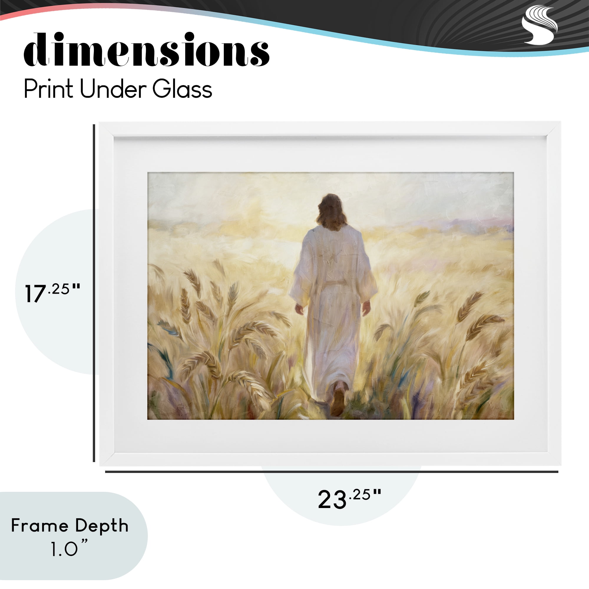 Stupell Industries In His Steps Walking Faithfully White Framed Print Under Glass, design by Kim Allen