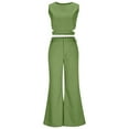 thumbnail image 7 of Amvlyk 2 Piece Sets for Women Summer Sleeveless Tops and Wide Leg Pants Tracksuit Sets Casual Jogger Workout Outfits Fashion Two Piece Lounge Sets for Vacation Running Travel Outfits, 7 of 7