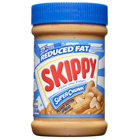 Skippy Reduced Fat Super Chunk Peanut Butter Spread, 16.3 Ounce (Pack of 6) 16.3 Ounce (Pack of
