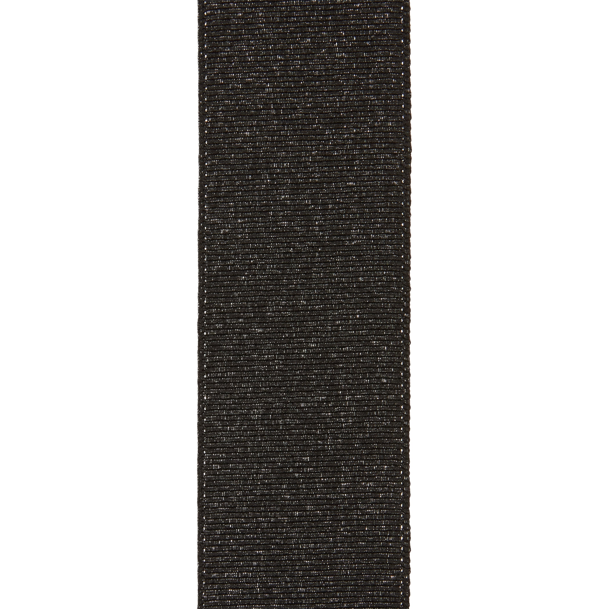 Offray Ribbon, Black 1 1/2 inch Grosgrain Metallic Ribbon, 9 feet