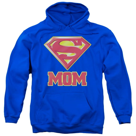 Superman Men's Super Mom Hooded Sweatshirt XXX-Large Blue