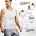 thumbnail image 4 of MOLUTAN Mens Compression Tank Top Slimming Body Shaper Vest Sleeveless Undershirt Tummy Control Shapewear(White, 4XL), 4 of 8