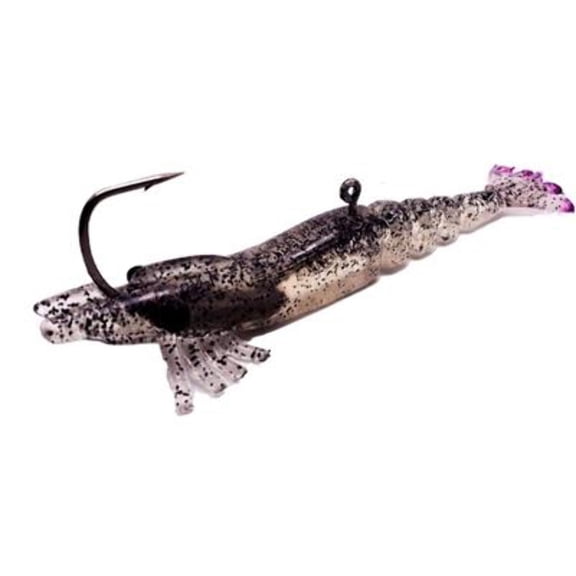 Marker 54 Jerk Shrimp 4" Dual Color Slow-Sinking Fishing Lures for All Fish Species, 2-Count