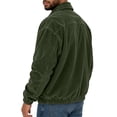 thumbnail image 5 of Atkumj Bomber Jacket Men Comfortable Turn Down Collar Full Zip Corduroy Jacket Casual Loose Solid Color Long Sleeve Fall Jacket Men for Daily Wear 2XL, 5 of 9