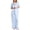 02 Blue Striped, variant on Silk Satin Pajamas Set for Women Two-Piece Short Sleeve Shirt with Long Pajama Pant Set Soft Button Down Loungewear Nightwear Pjs Sleepwear for Women