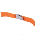 thumbnail image 3 of 22mm Waterproof Silicone Watch Band Strap with Stainless Steel Clasp Buckle (Orange), 3 of 8