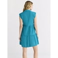 thumbnail image 2 of Time and Tru Women's and Women's Plus Tiered Mini Polo Dress, Sizes XS-4X, 2 of 5