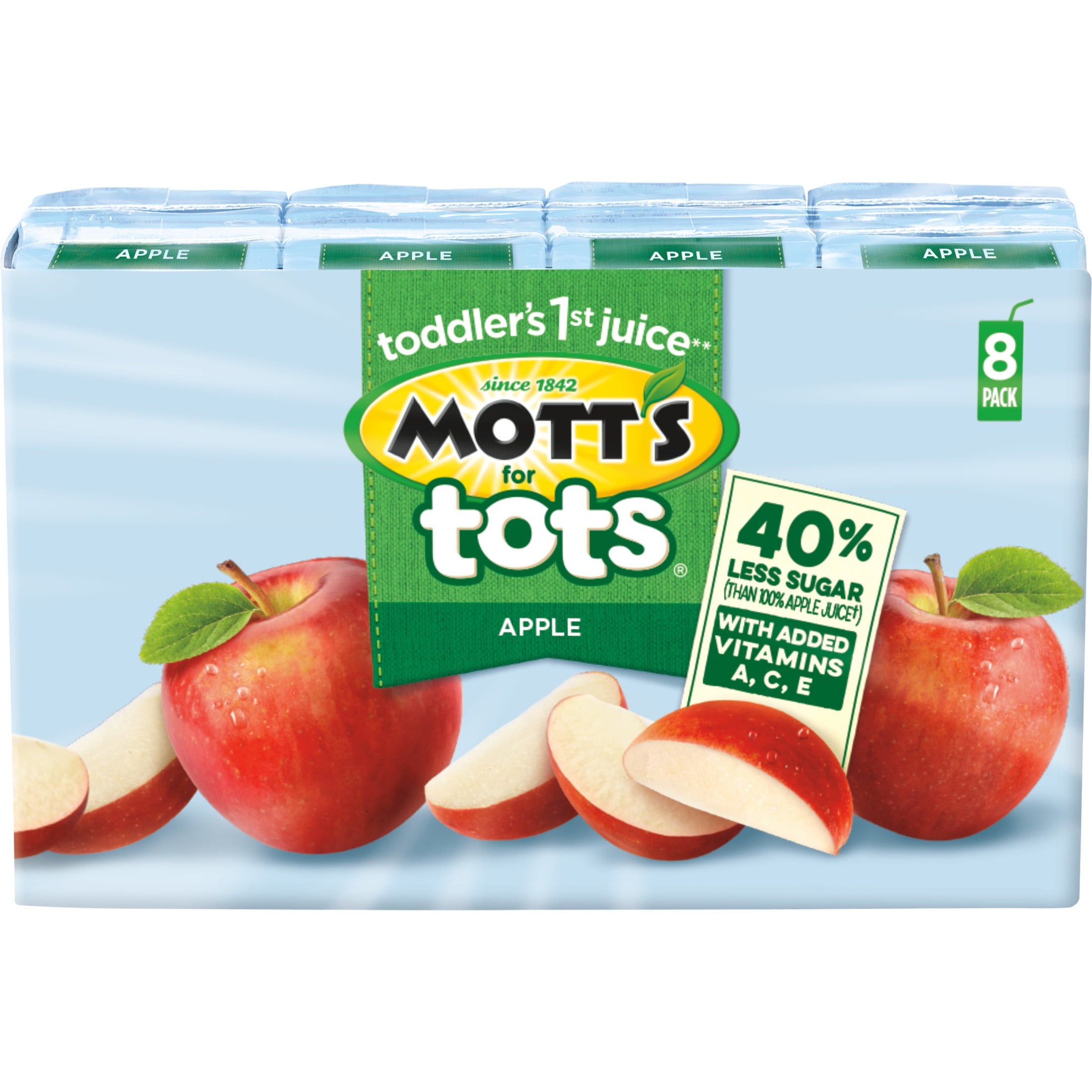 Mott's for Tots Apple Juice, 6.75 Fluid Ounce, 8 Count Boxes