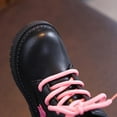 thumbnail image 4 of CAICJ98 Toddler Girl Combat Boots Side Zipper Riding Boots with Lace Up Ankle Boots Girls (Toddler/Little Kid),6, 4 of 7