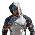 thumbnail image 3 of Lpmadey Fishing Hoodies for Men with Face Mask UPF 50+ Sun Protection Long Sleeve Shirt Breathable Outdoor Hiking Tops, 3 of 4