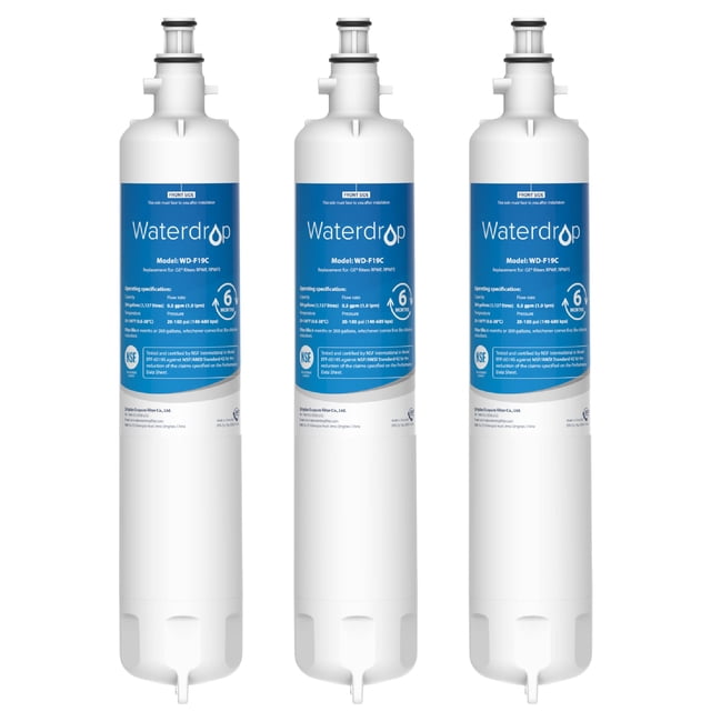 Filtro de agua Waterdrop para refrigerador de repuesto para GE RPWFE