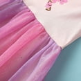 thumbnail image 6 of Odeerbi Kids Girls Butterfly Print Sparkly Tulle Dress Kids Fashion Cute Solid Color Mesh Long Sleeve Dress Kids Girls Clothes, 6 of 9