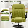 thumbnail image 5 of HYSpacerX Tall Drafting Office Chair, Ergonomic Faux Leather High Computer Chair with Adjustable Height & Flip-Up Armrest, Heavy Duty Counter Height Stool for Sit Stand Desk, Green, 5 of 7