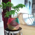thumbnail image 3 of Storage Basket with Handles Woven Foldable Storage Pot Plant Basin Cover for Laundry Groceries Picnic Beach Basket, 3 of 5