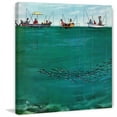 thumbnail image 2 of Marmont Hill School of Fish Among Lines by Thornton Utz Painting Print on Canvas, 2 of 5