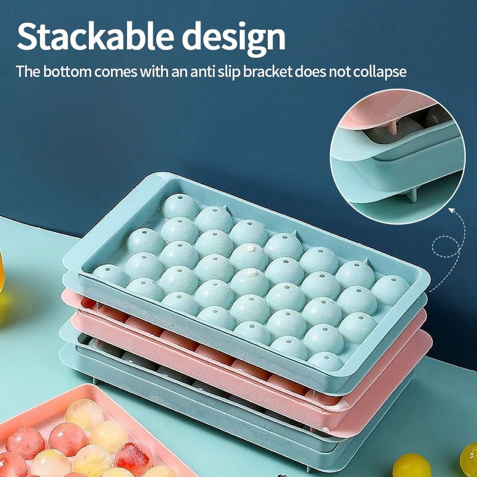 3D Round Ice Cube Tray Ice Boll Hockey PP Mold Frozen Whiskey Ball Food Grade Round Spherical Household Frozen Ice Block