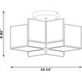 thumbnail image 3 of Vanity Art 2 Light 16.14 Inches Unique Statement Star Semi Flush Mount Lighting | Modern Hanging Ceiling Lights Fixtures for Dining Room Living Room Bed Room Kitchen SYBG2602-BK, 3 of 5