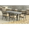 Hanover Traditions 7-Piece Rust-Free Aluminum Outdoor Patio Dining Set with Tan Cushions, 6 Dining Chairs and Aluminum Rectangular Dining Table | TRADITIONS7PC