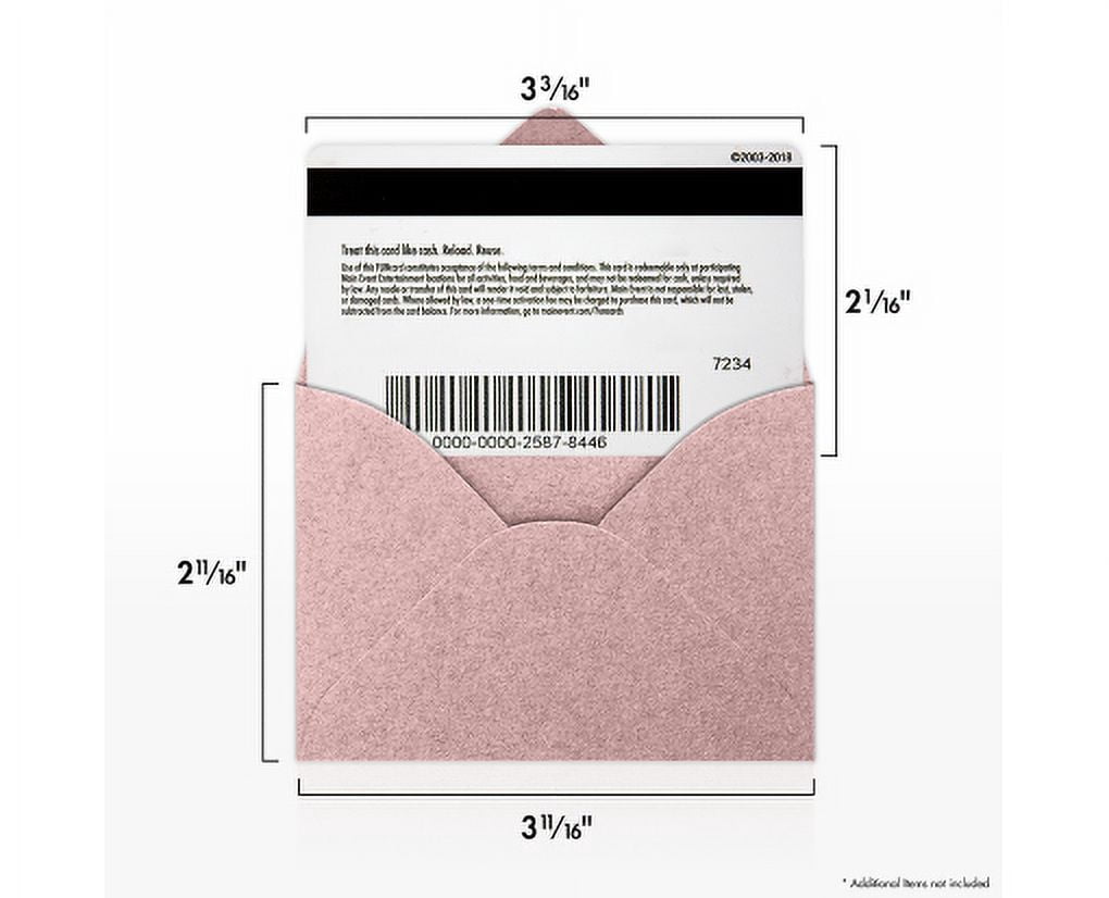 LUXPaper #17 Mini Envelopes, 2 11/16 x 3 11/16, Misty Rose Metallic, 250/Pack