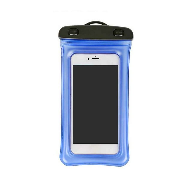 Waterproof Mobile Phone Bag Swimming Pouch Smartphone Sealed Pack Swimming Pool Beach Diving Storage Cover Blue