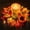 Orange1, variant on Winter Poetry Upgrade 3 Style Mini Maple Leaf Candle Ring, Sunflower Berry Artificial Fall Wreath With Optional LED Lights for Thanksgiving Table Mantel Decor, 7.87x7.09in