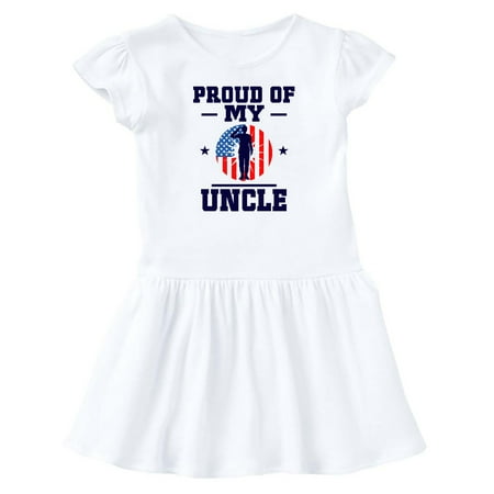 

Inktastic Military Uncle Proud Nephew Gift Baby Girl Dress