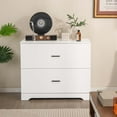 thumbnail image 2 of Costway 2-Drawer Wood Lateral File Cabinet with Adjustable Bars for Home Office White, 2 of 10