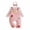 Pink, variant on Newborn Baby Girl Outfits Ruffle Knit Onesie 3D Floral Suspender Corduroy Skirt 3Pcs Fall Winter Clothes Set(Pink,12-18 Months)