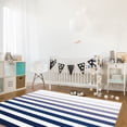 thumbnail image 3 of Area Rugs 2.7x5 Ft Navy Blue Stripe Gradient Non-Slip Washable Rug Indoor Rug Floor Mats Non Shedding Carpet for Living Room Bedroom Dining Room Home Decor, 3 of 8