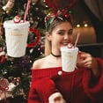 thumbnail image 4 of Christmas Tree Ceramic Mug with Lid and Straw | Festive Holiday Sweater Design | Couples Gift Set | 1-Piece Ceramic Cup for Hot & Cold Drinks, 4 of 6