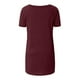 thumbnail image 5 of Pntutb Mujer Casual Tallas grandes Impresión Cuello en V Manga corta Camiseta larga Blusa top Pntutb Pntutb-5866, 5 of 5