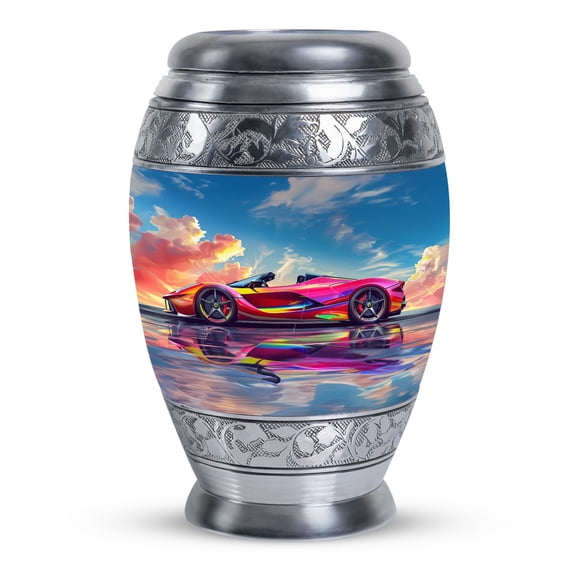 Sunset Spectrum Roadster Car Sunset Spectrum - Keepksake Ashes Urns For Human - Sophisticated Mini Urn For Men - Small Cremation Keepsake For Adult Ashes 3 Inch, 1 Pc