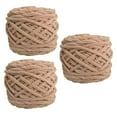 thumbnail image 4 of EHJRE 3 Skeins Chunky Chenille Yarn 70M Long for Throw Blanket Crocheting Knitting Khaki, 4 of 9