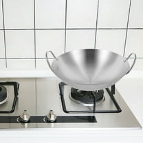 FENGGUIQU Stainless Steel Wok Pan with Dual Handles for Gas, Electric, Induction Stove - Nonstick Kitchen Cookware