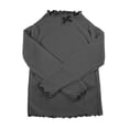 thumbnail image 1 of Chemise pour Enfants Filles Manches Longues Gris Foncé Chemise Col Rond Tee Coton Chandail en Molleton Robe Chemise pour Filles 3-4 Ans, 1 of 6