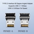 thumbnail image 4 of Computer Motherboard Type E Adapter, Multi Layer Circuit Board USB 3.1 10Gbps 3.2 20Gbps Type E 90 Degree Elbow with Compact Design for Workstation Gaming Setup, 4 of 7