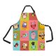 thumbnail image 1 of Delantal de Cocina ABPHQTO con Búhos de Patchwork colorido con bolsillos 70x80 cm, 1 of 1