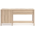 thumbnail image 4 of Signature Design by Ashley Battelle 60" Home Office Desk, Tan, 4 of 7