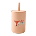 thumbnail image 3 of Vaso de silicona para bebé, para niños, a prueba de fugas, con pajita, antideslizante, para entrenamiento zorros, 3 of 9