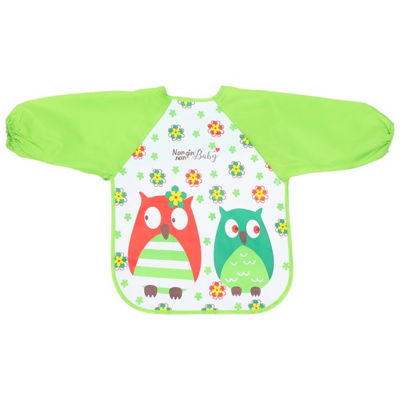 EeaseMX Los niños del modelo del búho verde de EVA impermeabilizan los delantales prácticos de EVA con las mangas