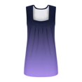 thumbnail image 2 of Camisetas sin mangas para las mujeres 2024 Chaleco de verano Suelto plisado Cuello cuadrado Top sin mangas Dobladillo curvo Suelto Top de mujer de tamaño (Purple, S), 2 of 5