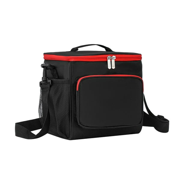 Inteprter Bolsa de almuerzo con aislamiento, tamaño ligero, Materiale Tessuto Oxford, bolsa de lonchera con aislamiento térmico Organizadores de utensilios de cocina Negro