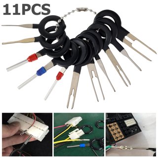  121 PCS Terminal Removal Tool Kit Terminal Ejector Kit  Depinning Key Tool Set Auto Electrical Wiring Crimp Connector Pin Repair  Remover Key Tools Set For Most Car Connector Terminal